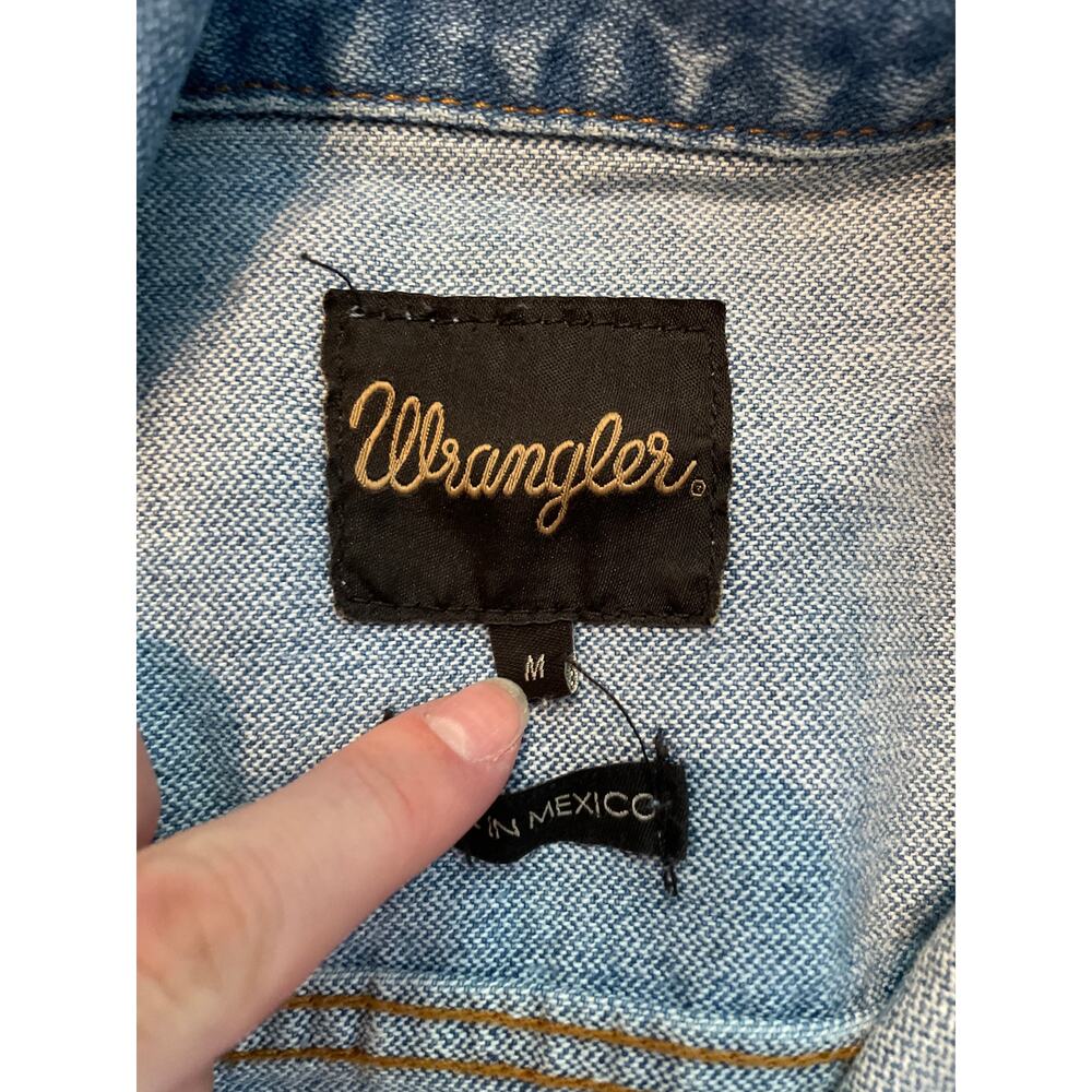 Wrangler Blue Denim Jacket with Embroidered Tiger - Picture 9 of 12